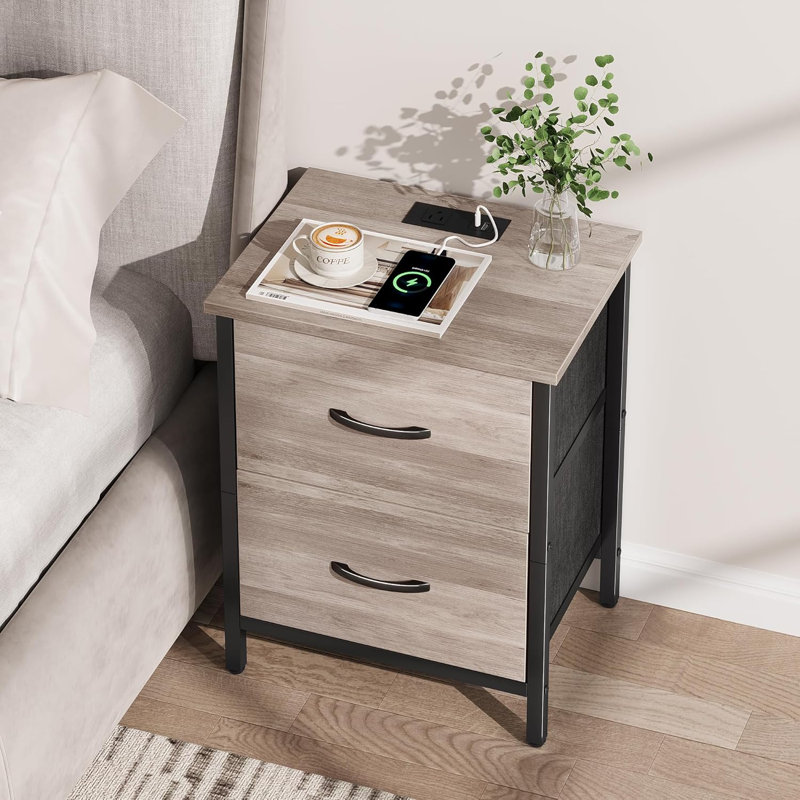 Bedside table with outlet and usb sale